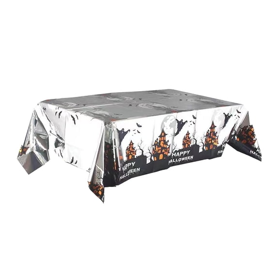 Fzaqwen Halloween Tablecloth Castle Pattern Creative Interesting Table Cover for Dinging
