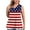 Blue, variant on Womens Summer Plus Size Patriotic T-Shirts Short Sleeve Star Stripe Printed Shirts Loose Holiday Funny Graphic 4th of July Tee Tops