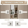 thumbnail image 3 of Knobelite 10 Pack Brushed Nickel Passage Door Levers for Closets and Hallway, Moden Square Keyless Door Handle Set with Satin Nickel Finish, Non-Locking Interior Door Knobs, 3 of 6