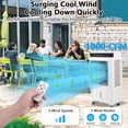 thumbnail image 7 of Evaporative Air Cooler, 1800CFM Swamp Cooler with Remote Control and 12H Timer, 4 Ice Packs, 3 Modes & Wind Speeds for Outdoor Indoor Use, 8.4 Gallon, 7 of 7