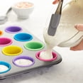 thumbnail image 3 of TEEHON Reusable Silicone Baking Cups, Muffin Liners - Pack of 12, Multicolor, 3 of 7