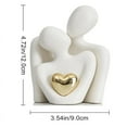 thumbnail image 6 of Mini Couple Statue Tv Stand Decor Abstract Sculpture Knick Knacks Home Couples Love Office Show Pieces White B, 6 of 7
