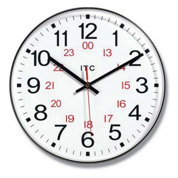 Infinity Instruments 12 24 Hour 12 Inch Wall Clock Walmart Com Infinity Instruments 12 24 Hour 12 Inch Wall Clock Walmart Com