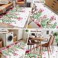 thumbnail image 5 of Area Rug for Living Room, Valentine's Day Non-Slip Indoor Large Carpet for Bedroom/Dining Room, Pink Red Roses Love Heart Eucalyptus Leaves Washable Low-Profile Floor Mat Runner Rugs - 3 x 5 Ft, 5 of 7