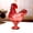 Red, variant on Rooster Shaped Glass Candy Jar, Rooster Candy Dish with Lid, Decorative Chicken Storage Container, Glass Canister for Dried Fruit Tea Snacks