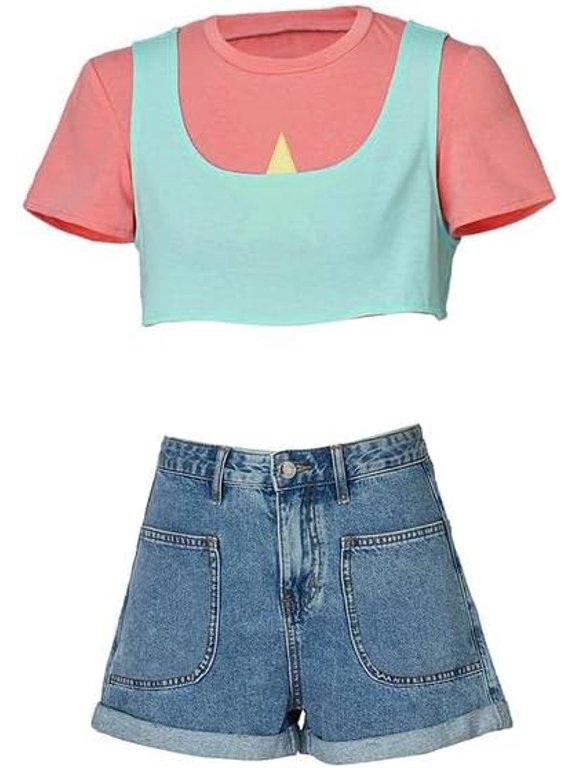 Steven Stevonnie Crop Top Tank Vest Summer Tee Uniform for Women