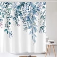 thumbnail image 2 of Goodwill Eucalyptus Shower Curtain Sets, Watercolor Leaves on The Top Plant with Floral Bathroom Decoration 72x78 Inch with Hooks, 2 of 7