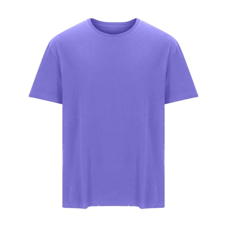 WAENQINLA Big and Tall Mens T-Shirts Cotton Comfort Solid Short