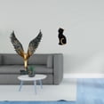 thumbnail image 2 of Estatua De Gato De Resina Con Alas Extendidas, Escultura Decorativa De Feng Shui, Escultura De Animal Coleccionable De Escritorio Para Entrada, Estantería, Sala De Estar Y Dormitorio., 2 of 8