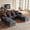 Black, variant on Rophefx 116.5" Oversized Modular Cloud Sectional Couch, Large Chenille U Shaped Sectional Sofa Couches with 2 Ottoman, Deep Seat For Living Room, Black