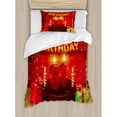 thumbnail image 3 of 31st Birthday Duvet Cover Set King Size, Colorful Vibrant Party Set Up Presents Candles Flags Festive Confetti Rain, Decorative 3 Piece Bedding Set with 2 Pillow Shams, Multicolor, by Ambesonne, 3 of 3
