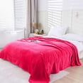 thumbnail image 1 of Super Soft Warm Solid Warm Fleece Blanket Throw Rug Sofa Bedding, 1 of 6