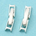 thumbnail image 2 of 50sets Eco-Friendly Brass Watch Band Clasps Long-Lasting Plated Lead Free & Cadmium Free Silver 15x3.5x4mm, 2 of 4