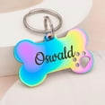 thumbnail image 2 of Dog Tag - Personalized Dog Tag - Dog Tags for Dogs - Dog Name Tags Personalized - Bone Shaped Dog Tag with Hollow Paw Print, 2 of 16