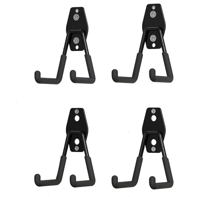 Ganchos de garaje resistentes, 4 piezas, ganchos de almacenamiento, montaje en pared para colgar bicicletas, escaleras y artículos voluminosos