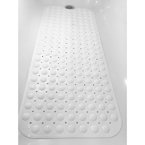 Tike Smart Extra Long Non Slip Bathtub Mat 39 X16 For Smooth Tike Smart Extra Long Non Slip Bathtub Mat 39 X16 For Smooth Textured Tubs Only Safe Clean Anti Bacterial Machine Washable Superior Grip