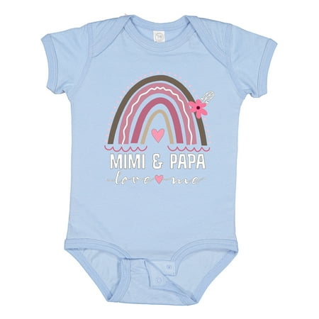

Inktastic Mimi and Papa Love Me Rainbow Gift Baby Girl Bodysuit
