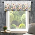 thumbnail image 4 of Wildflower Floral Valances for Windows Multicolor Spring Flower Leaves Rustic Rod Pocket Curtain Valance Window Treatment Short Curtains for Kitchen Living Room, 58"x16", 4 of 9
