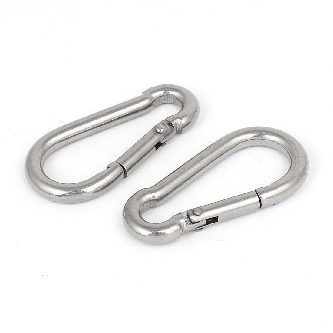 50pcs Carabiner Spring Snap Hook Clip M6 60mm 304 Stainless Steel 