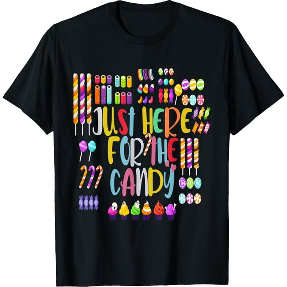 I'm Just Here For The Candy Halloween Cute Lollipop Sweets T-Shirt