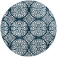 thumbnail image 4 of SAFAVIEH Isabella Collection ISA958N Navy / Ivory Rug, 4 of 10