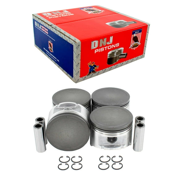 DNJ P607 Std. Complete Piston Set Fits Cars & Trucks 89-92 Nissan 240SX Axxess 2.4L SOHC 12v