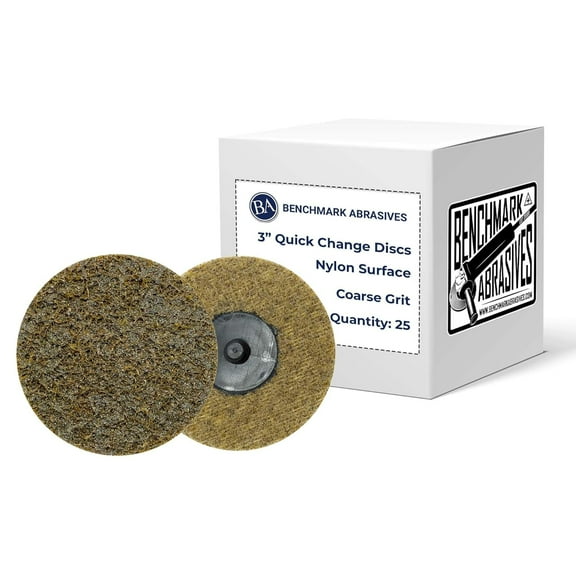 Benchmark Abrasives 3" Quick Change Nylon Surface Conditioning Discs - (25 Pack)