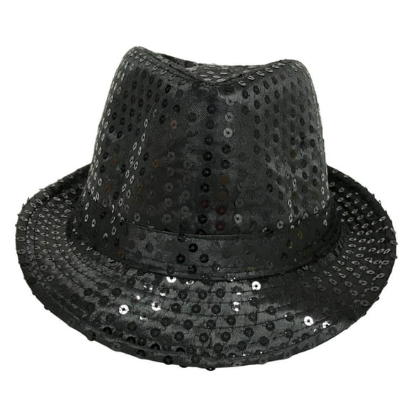 Black Sequin Fedora (Each)