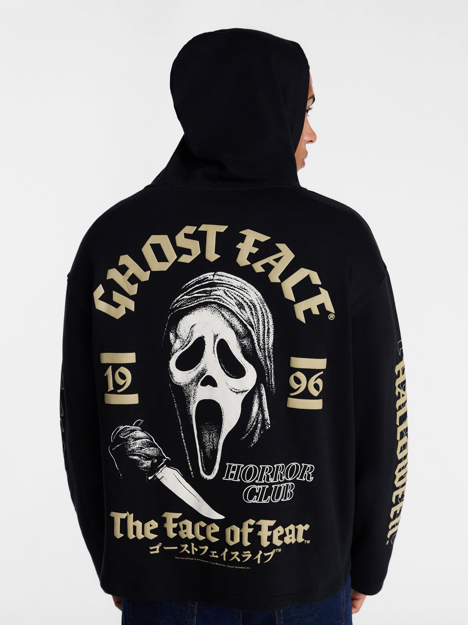Ghostface Men's and Big Men's Graphic Hoodie with Long Sleeves, Sizes XS-5XL