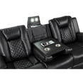 thumbnail image 3 of Benz LED & Power Reclining Loveseat Made With Faux Leather in Black, 3 of 13