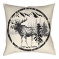 thumbnail image 5 of Artistic Weavers Lodge Cabin Moose Indoor/Outdoor Throw Pillow, 5 of 7
