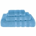 thumbnail image 1 of American Soft Linen Ensemble de 3 Pcs, Serviettes en Coton Turc 100 % Véritable de Qualité Supérieure et de Luxe - Bleu Ciel, 1 of 3