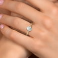 thumbnail image 4 of Gem Stone King 14K Two Tone Gold Simulated White Opal and Lab Grown Diamond Engagement Ring for Women | 1.16 Cttw | Oval Cabochon 8X6MM | Gemstone October Birthstone | Size 7, 4 of 6