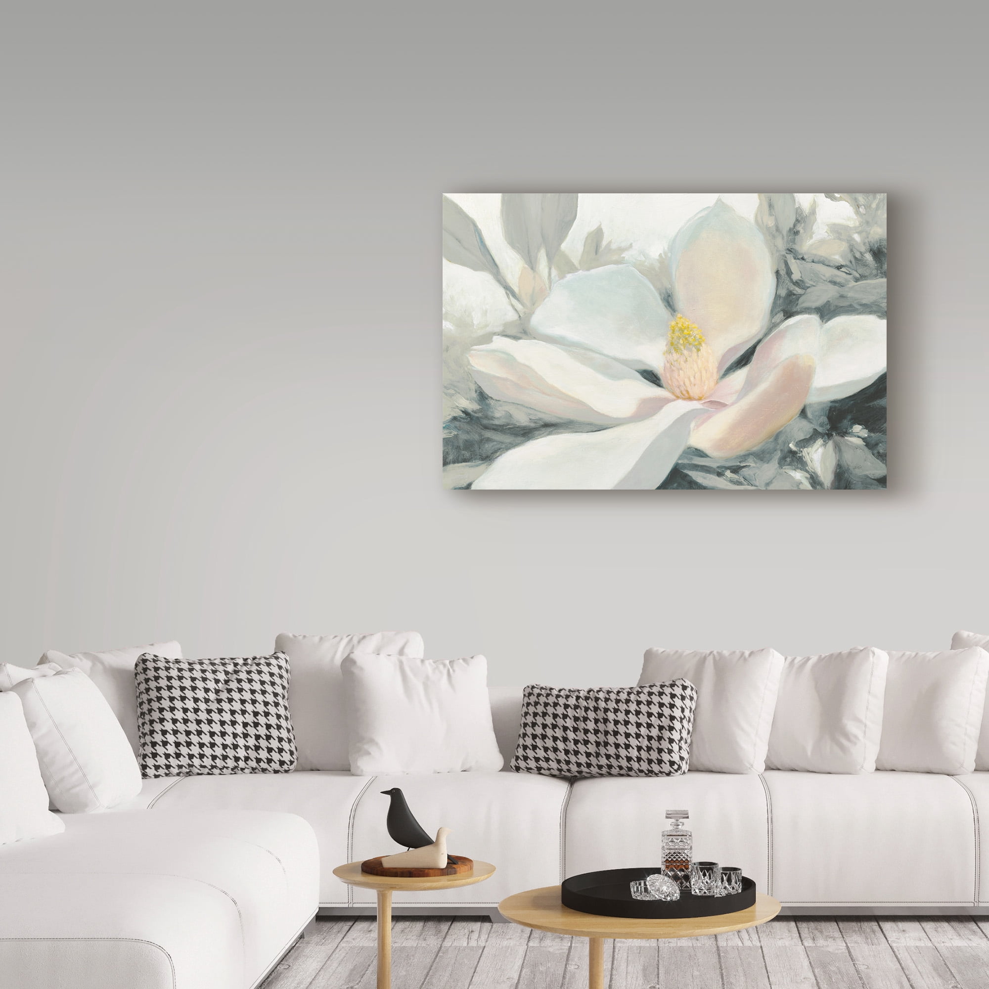 Trademark Fine Art 'Majestic Magnolia Green Gray Crop' Canvas Art by Julia Purinton