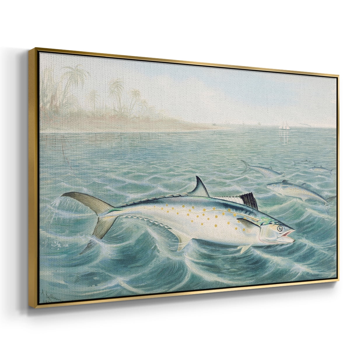 Vintage Landscape-CXXXI By Wexford Home Framed in Gold Wood Gallery Wrapped Canvas 27 in. x 41 in.