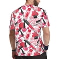 thumbnail image 2 of Wukai Makeup Print Men's Short-Sleeved Mesh T-Shirt,Quick-Dry Short Sleeve Workout T-Shirt-Large, 2 of 8