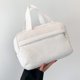 thumbnail image 1 of Lindo bolso cosmético de viaje de pana de gran capacidad para mujeres y niñas (blanco), 1 of 8