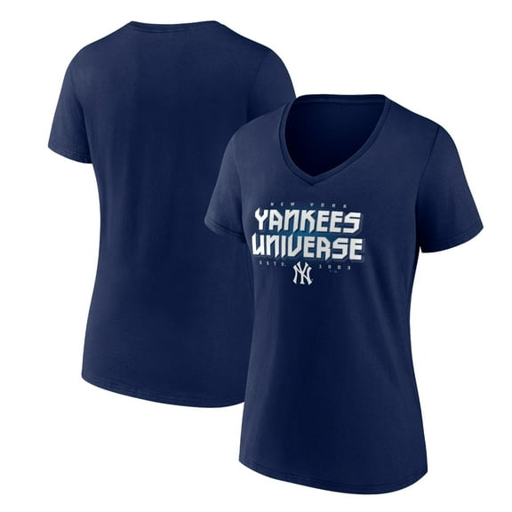 Women's Navy New York Yankees Yanks Universe V-Neck T-Shirt