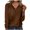 Brown, variant on Sweatshirts For Women Loose Fit Plus Size Tops for Women Long Sleeve Summer V Neck Casual Tops Regular Sweatshirt