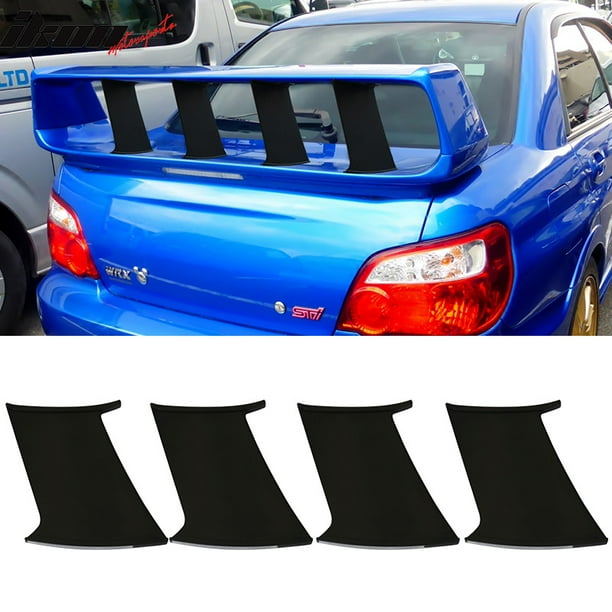 Ikon Motorsports 4pc Compatible With 02 07 Subaru Impreza Wrx Sti Abs Trunk Spoiler Wing Stabilizer Add On Walmart Com Walmart Com