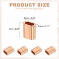 thumbnail image 2 of Uxcell Wire Rope Stop Sleeve, Copper Crimping Loops Sleeve Oval Crimp Ferrule for Wire Rope and Cable 1/8"(2.5mm), 2 of 7