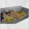thumbnail image 6 of African Soft Flannel Fleece Throw Blanket, Young Zulu Girl in Exotic Nature Tree Leaves Mountains Folkloric Clothing, Cozy Plush for Indoor and Outdoor Use, 50" x 60", Multicolor, by Ambesonne, 6 of 6