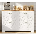 thumbnail image 2 of Danolapsi 57 Inch Farmhouse Buffet Cabinet with Storage, White Sideboard with 4 Doors & 2 Drawers, Adjustable Shelves Coffee Bar Cabinet, Multi-Functional Storage for Living Room & Dining Room, 2 of 8