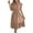 Khaki summer dresses for women, variant on Womens Short Sleeve Button Dresses with Belt Elegant Business Casual Midi Dress Ruffled Evening Party Wedding Guest Dress Khaki,M