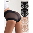 thumbnail image 4 of MEIYATING Women's Solid Seamless High Waist Panties, 4-Pack, Black, 4 of 6