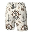 thumbnail image 5 of Kll Anchor With Rope Men'S Casual Summer Beach Shorts Hawaiian Shorts With Pockets-X-Large, 5 of 9
