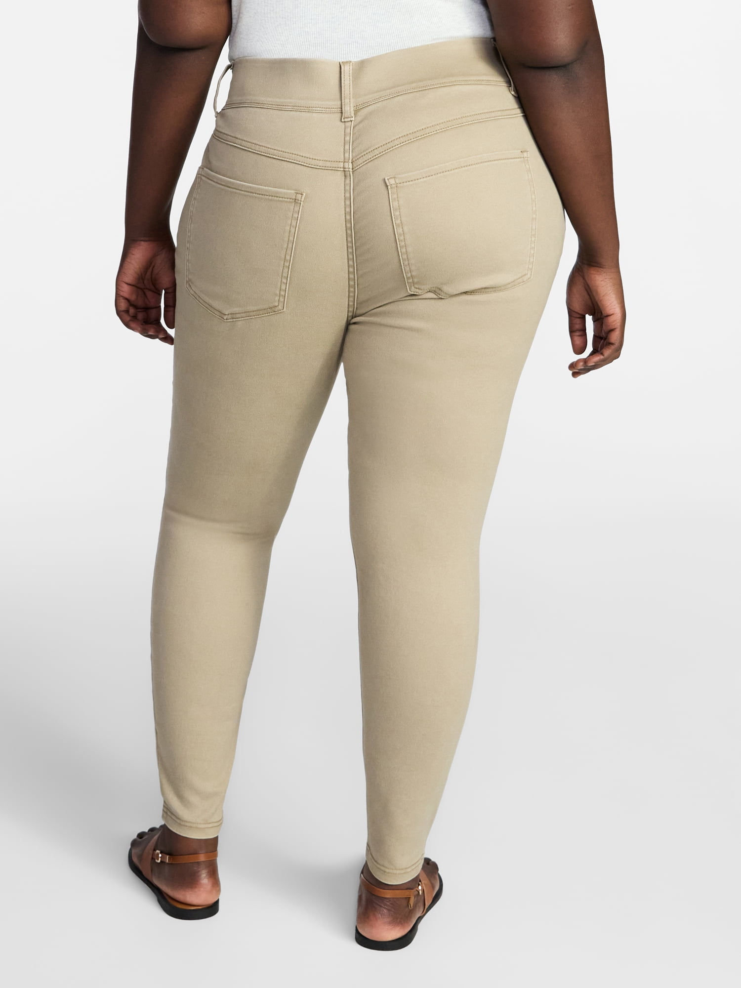 Terra & Sky Women's Plus Size Pull On High Rise Skinny Jeggings, 28" Inseam, Sizes 0X-4X