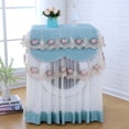 thumbnail image 4 of Fully Automatic Washing Machine Cover Lace Ruffle Floral Waterproof Washing Machine Cover Universal Home Automatic Impeller Roller Dust Cover (Green, Average Size), 4 of 4