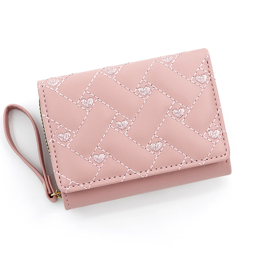 Long Large Capacity Multi Card Holder Wallet Bag for Women,Pink 