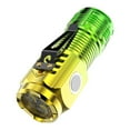 thumbnail image 1 of Three-Eyed Mini Flashlight Flash Super Power Waterproof Outdoor Travel Electroplated Green, 1 of 11